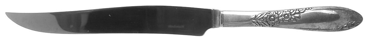 Country Lane (Silverplate, 1954) Small Steak Carving Knife with Stainless Blade by Oneida Silver-1