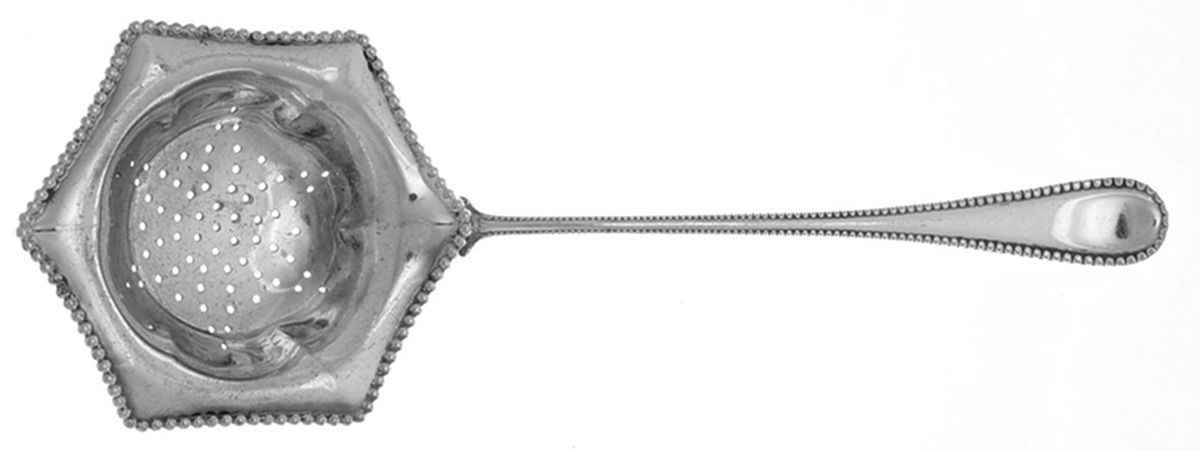 Colonial (Silverplate, 1895) Solid Individual Overcup Tea Strainer by Oneida Silver-1