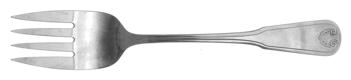 Colonial Mood (Stainless) Small Solid Cold Meat Serving Fork by Oneida Silver-1