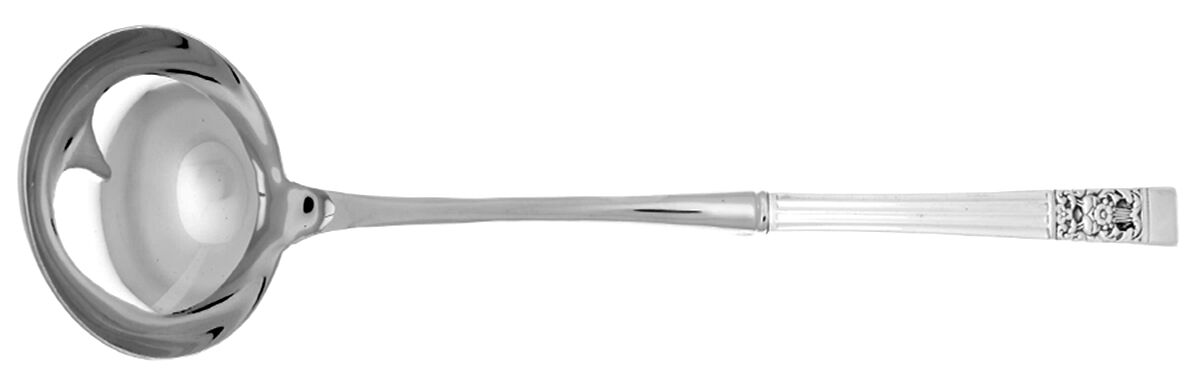 Coronation (Silverplate, 1936, No Mono) Soup Ladle with Stainless Bowl HC by Oneida Silver-1