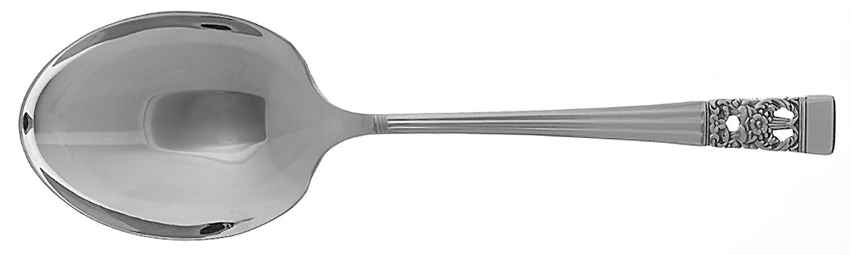 Coronation (Silverplate, 1936, No Mono) Small Solid Berry/Casserole Spoon by Oneida Silver-1