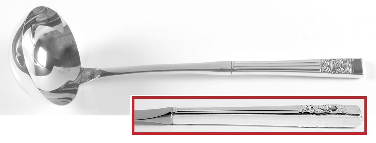 Coronation (Silverplate, 1936, No Mono) Soup Ladle with Silverplate Bowl by Oneida Silver-1