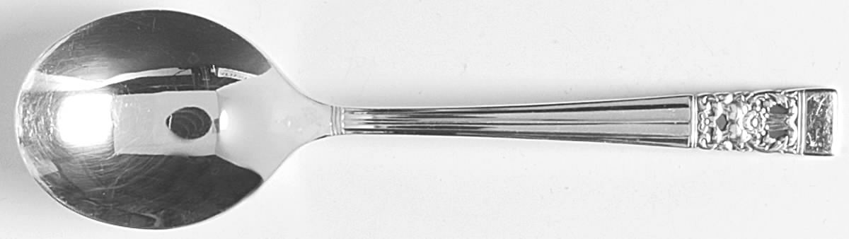 Coronation (Silverplate, 1936, No Mono) Round Bowl Soup Spoon (Cream Soup) by Oneida Silver-1