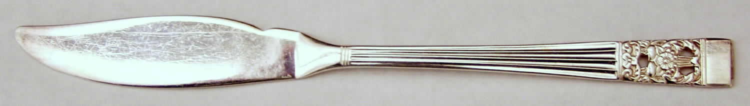 Coronation (Silverplate, 1936, No Mono) Individual Solid Fish Knife by Oneida Silver-1