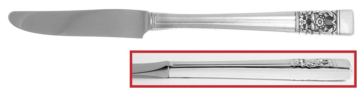 Coronation (Silverplate, 1936, No Mono) New French Hollow Grille Knife by Oneida Silver-1