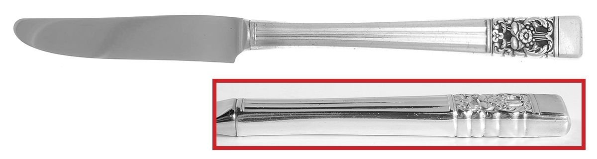 Coronation (Silverplate, 1936, No Mono) New French Hollow Grille Knife by Oneida Silver-1