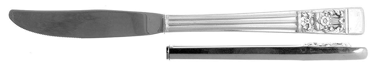 Coronation (Silverplate, 1936, No Mono) Modern Hollow Grille Knife by Oneida Silver-1