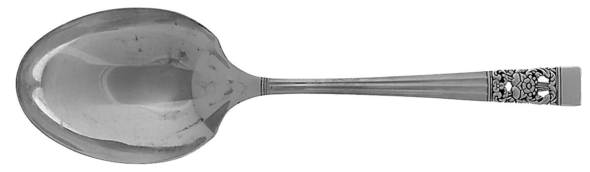 Coronation (Silverplate, 1936, No Mono) Large Solid Berry/Casserole Spoon by Oneida Silver-1