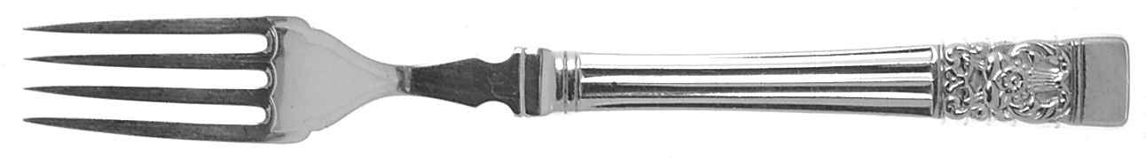 Coronation (Silverplate, 1936, No Mono) Individual Hollow Fish Fork w/Silverplate Tines by Oneida Silver-1
