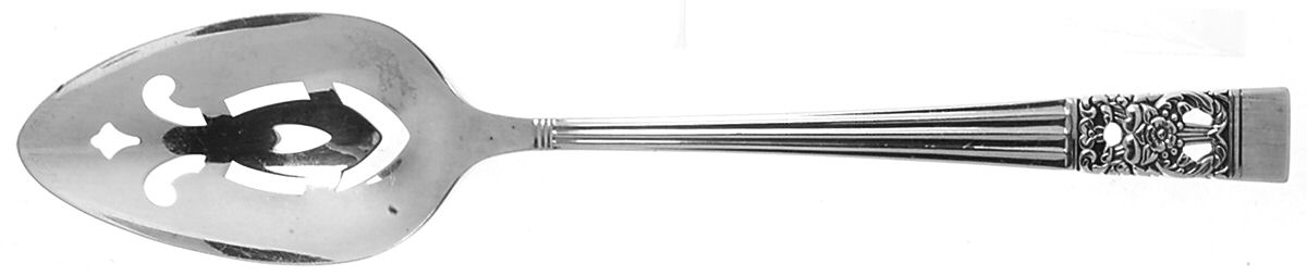 Coronation (Silverplate, 1936, No Mono) Pierced Tablespoon (Serving Spoon) by Oneida Silver-1