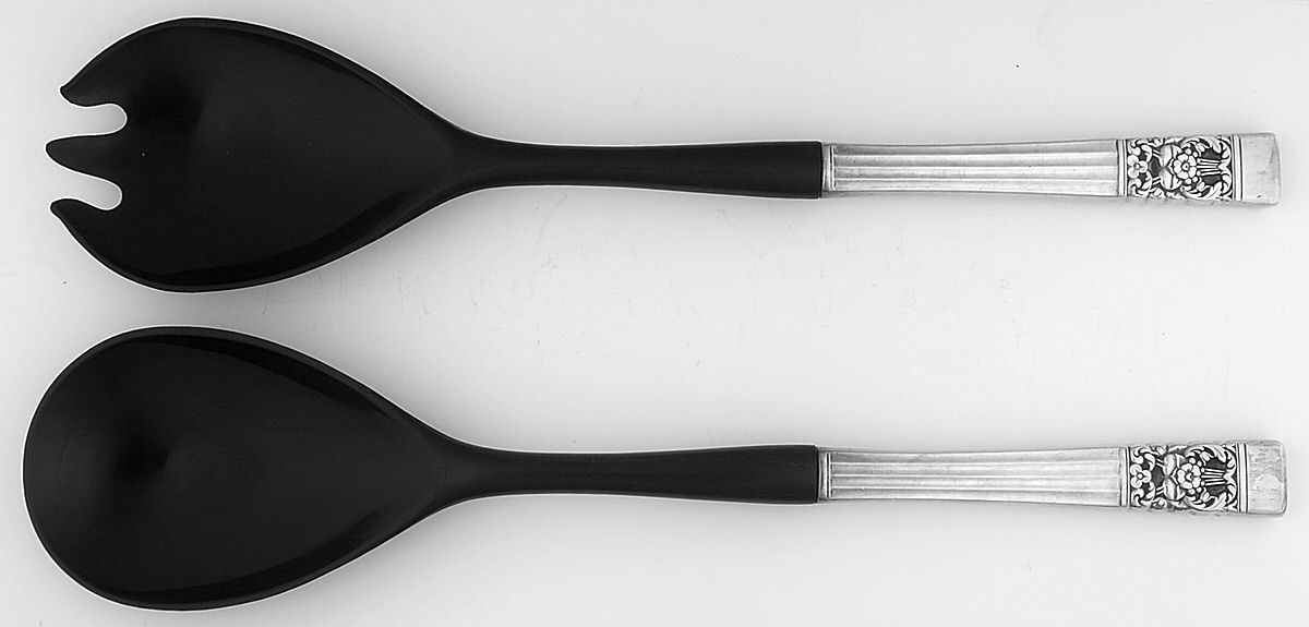 Coronation (Silverplate, 1936, No Mono) Plastic Bowl 2-Piece Salad Set by Oneida Silver-1