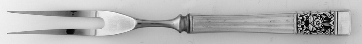 Coronation (Silverplate, 1936, No Mono) Stainless-Prong Game Carving Fork by Oneida Silver-1