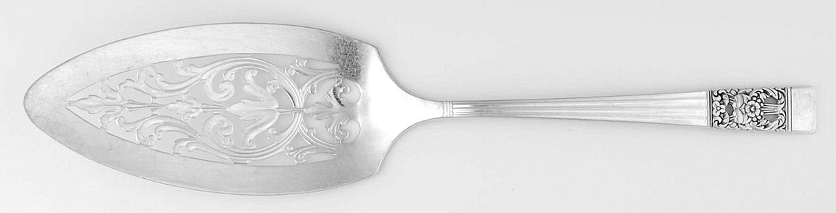Coronation (Silverplate, 1936, No Mono) Pierced Solid Pastry Server by Oneida Silver-1