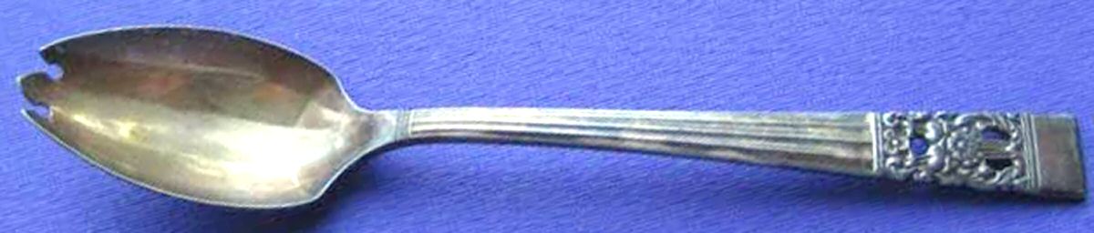 Coronation (Silverplate, 1936, No Mono) Small Ice Cream Fork by Oneida Silver-1