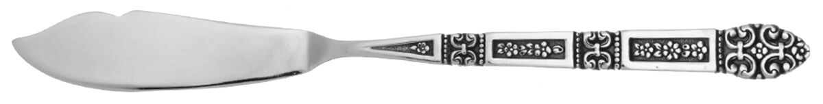 Coronation (Stainless, Black Accent) Flat Handle Master Butter Knife by Oneida Silver-1