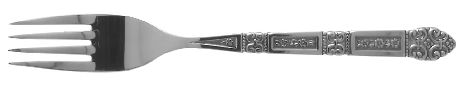 Coronation (Stainless, Black Accent) Fork by Oneida Silver-1