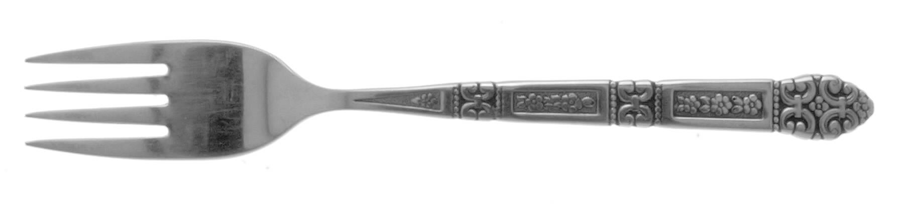 Coronation (Stainless, Black Accent) Individual Salad Fork by Oneida Silver-1