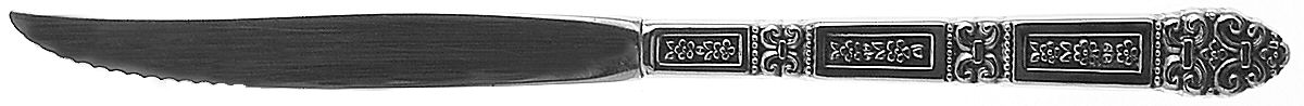 Coronation (Stainless, Black Accent) Individual Steak Knife Hollow Handle by Oneida Silver-1