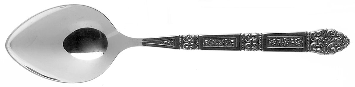 Coronation (Stainless, Black Accent) Place/Oval Soup Spoon by Oneida Silver-1