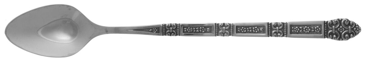 Coronation (Stainless, Black Accent) Iced Tea Spoon by Oneida Silver-1