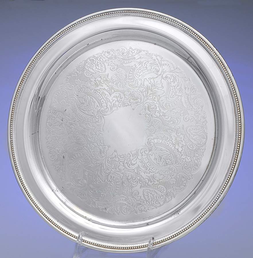 Colonial Suite (Silverplate, Hollowware) 12" Round Tray by Oneida Silver-1