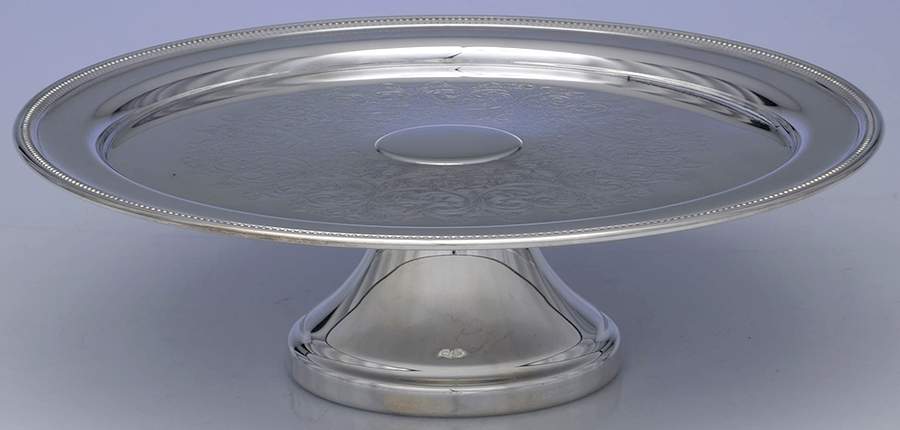 Colonial Suite (Silverplate, Hollowware) Silverplate Cake Stand by Oneida Silver-1