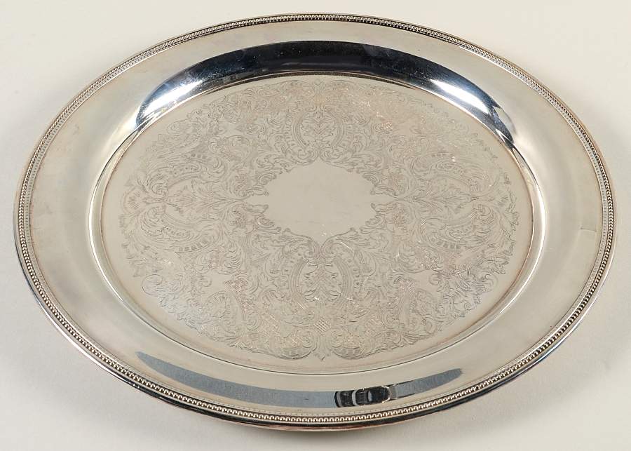 Colonial Suite (Silverplate, Hollowware) 14" Round Tray by Oneida Silver-1