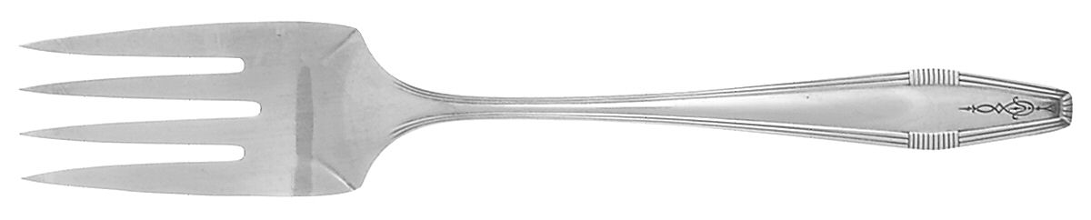 Countess I (Silverplate, 1929) Medium Solid Cold Meat Serving Fork by Oneida Silver-1
