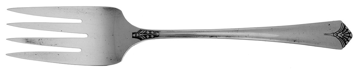 Courtney (Silverplate, 1935) Medium Solid Cold Meat Serving Fork by Oneida Silver-1