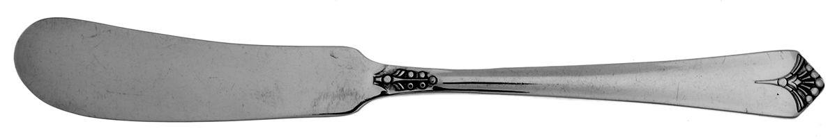 Courtney (Silverplate, 1935) Flat Handle Butter Spreader by Oneida Silver-1