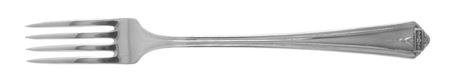 Crestwood (Silverplate, 1930) Grille Fork (Viande) by Oneida Silver-1