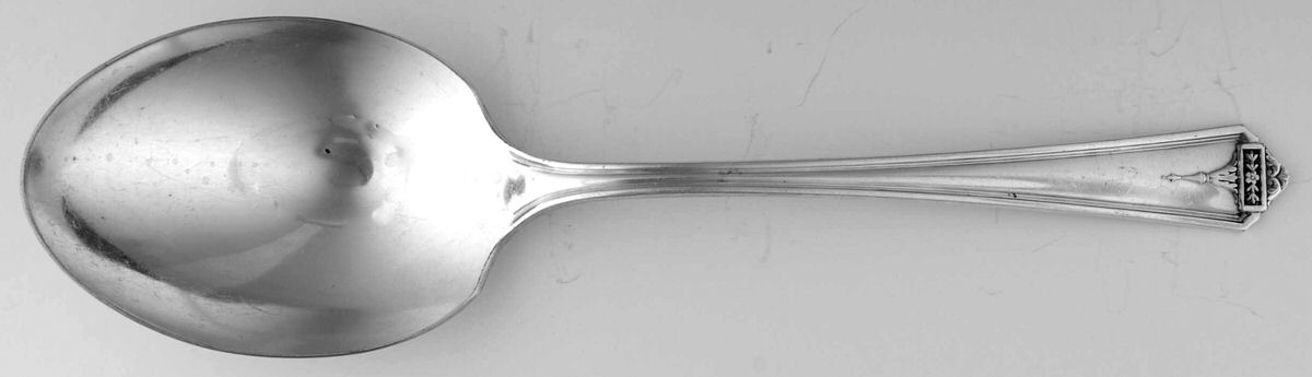 Crestwood (Silverplate, 1930) Solid Smooth Casserole Spoon by Oneida Silver-1