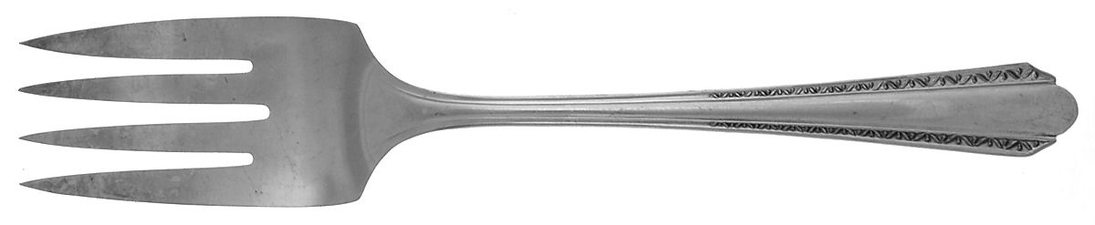 Croydon-Mary Lee (Silverplate, 1932) Large Solid Cold Meat Serving Fork by Oneida Silver-1