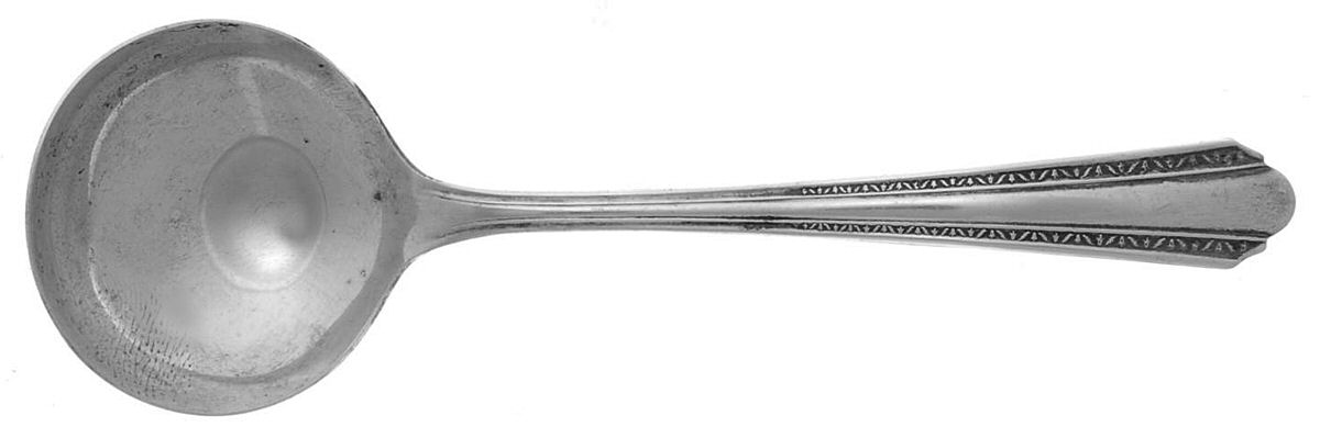 Croydon-Mary Lee (Silverplate, 1932) Round Bowl Soup Spoon (Bouillon) by Oneida Silver-1