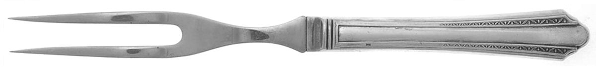 Croydon-Mary Lee (Silverplate, 1932) Small Steak Carving Fork with Stainless Prongs by Oneida Silver-1