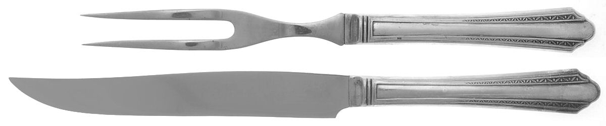 Croydon-Mary Lee (Silverplate, 1932) Small Stainless Blade 2-Piece Steak Carving Set by Oneida Silver-1