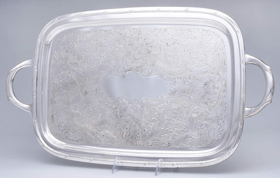 Croydon (Silverplate, Hollowware) 18" Waiter Tray by Oneida Silver-1