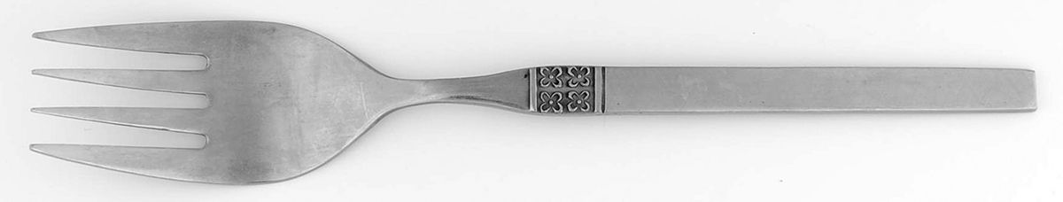 Danish Fling (Stainless) Medium Solid Cold Meat Serving Fork by Oneida Silver-1
