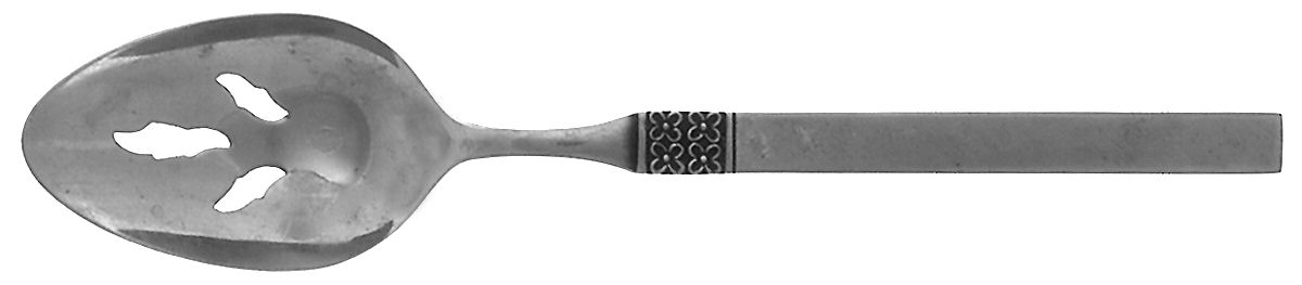 Danish Fling (Stainless) Pierced Tablespoon (Serving Spoon) by Oneida Silver-1