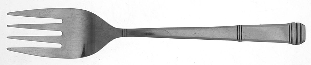 Damascus (Stainless, Northland) Medium Solid Cold Meat Serving Fork by Oneida Silver-1