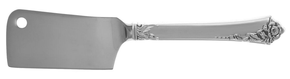 Damask Rose (Sterling, 1946, No Monograms) Cheese Cleaver with Stainless Blade HC by Oneida Silver-1