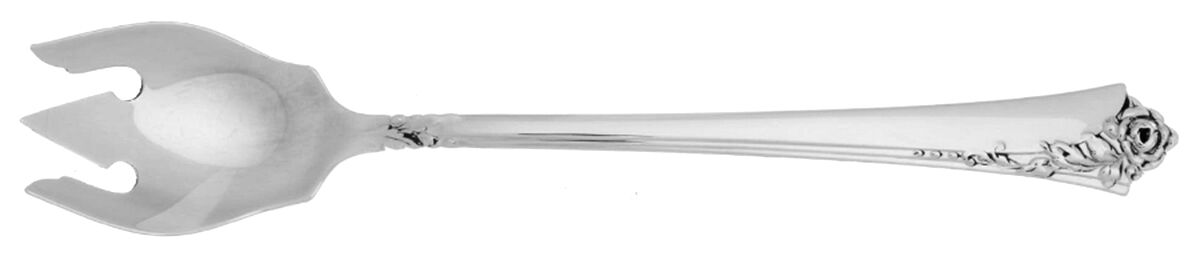 Damask Rose (Sterling, 1946, No Monograms) Ice Cream Fork by Oneida Silver-1