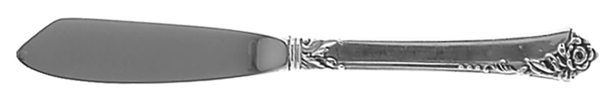 Damask Rose (Sterling, 1946, No Monograms) Hollow Handle Master Butter Knife by Oneida Silver-1