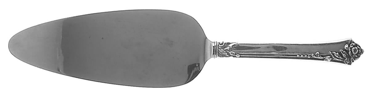 Damask Rose (Sterling, 1946, No Monograms) Pie Server with Stainless Blade by Oneida Silver-1