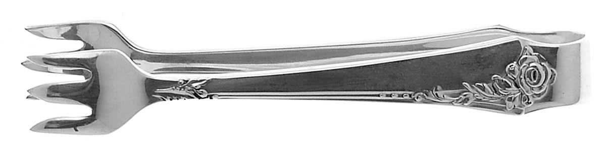 Damask Rose (Sterling, 1946, No Monograms) Sugar Tongs by Oneida Silver-1