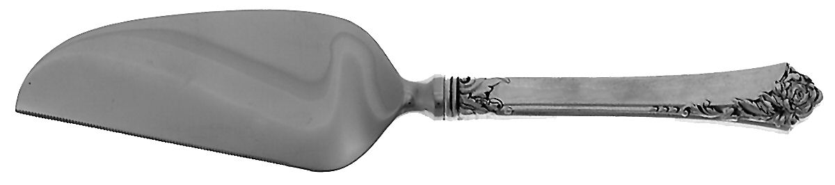 Damask Rose (Sterling, 1946, No Monograms) Cheese Knife with Stainless Blade by Oneida Silver-1