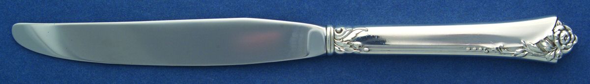 Damask Rose (Sterling, 1946, No Monograms) Modern Hollow Knife by Oneida Silver-1