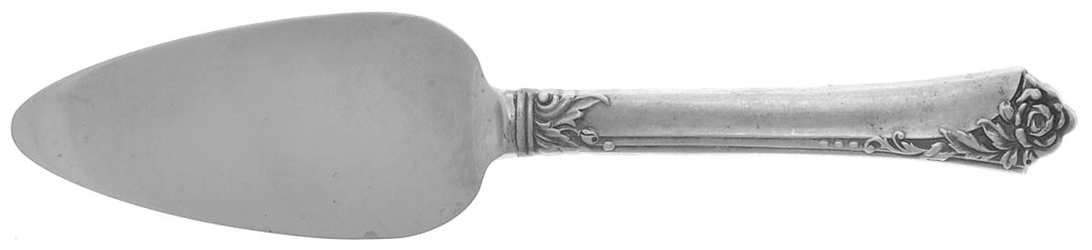 Damask Rose (Sterling, 1946, No Monograms) Cheese Server with Stainless Blade by Oneida Silver-1