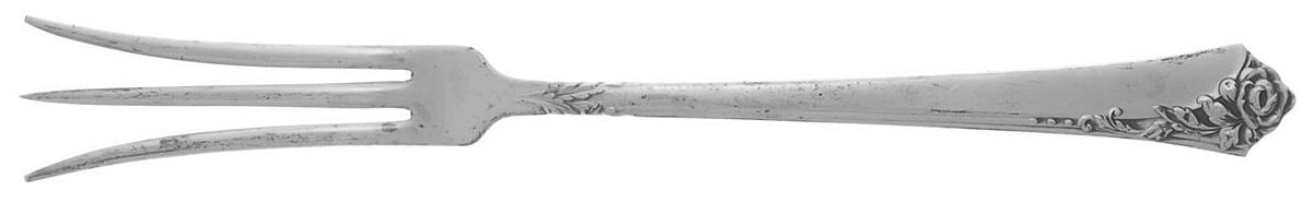 Damask Rose (Sterling, 1946, No Monograms) Lemon Fork by Oneida Silver-1