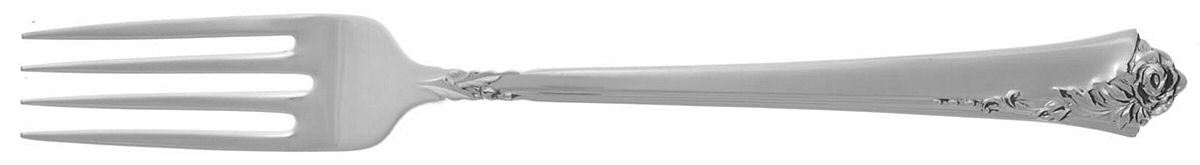 Damask Rose (Sterling, 1946, No Monograms) Place Size Fork by Oneida Silver-1